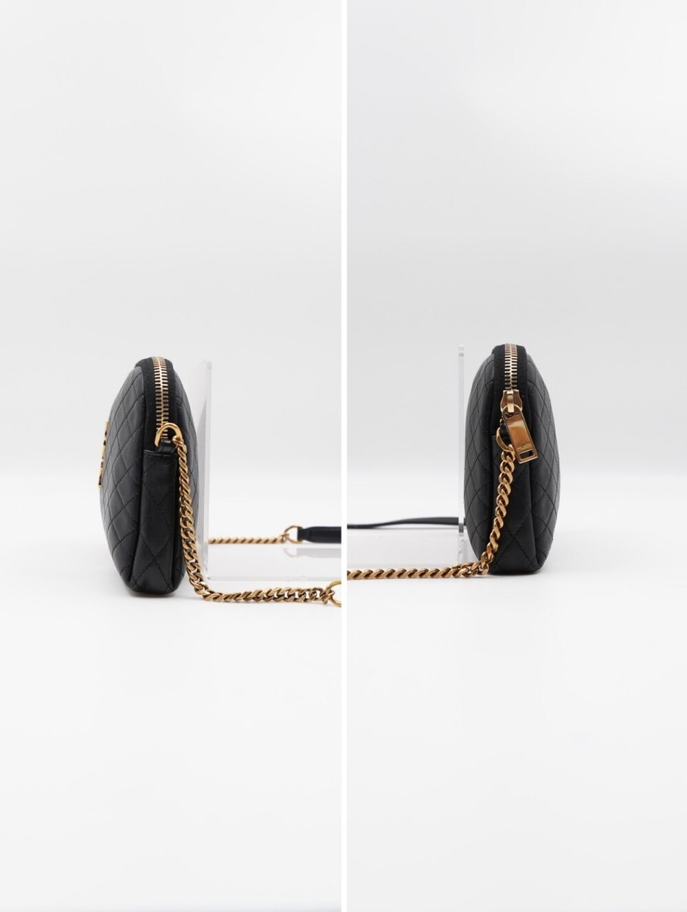 CK64 💕 Saint Laurent Lambskin Quilted Gaby Zipped Crossbody - Picture 8 of 13